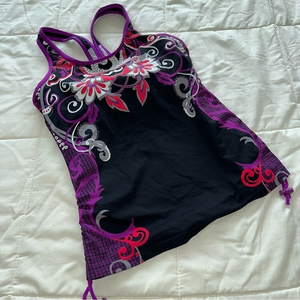 Athleta Purple‎ Truckee Tri Ready To Run Swimsuit Tankini Top Size XS